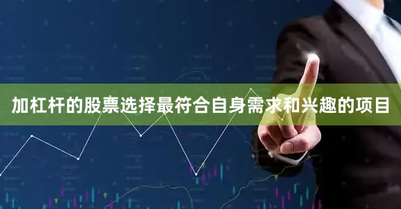 加杠杆的股票选择最符合自身需求和兴趣的项目